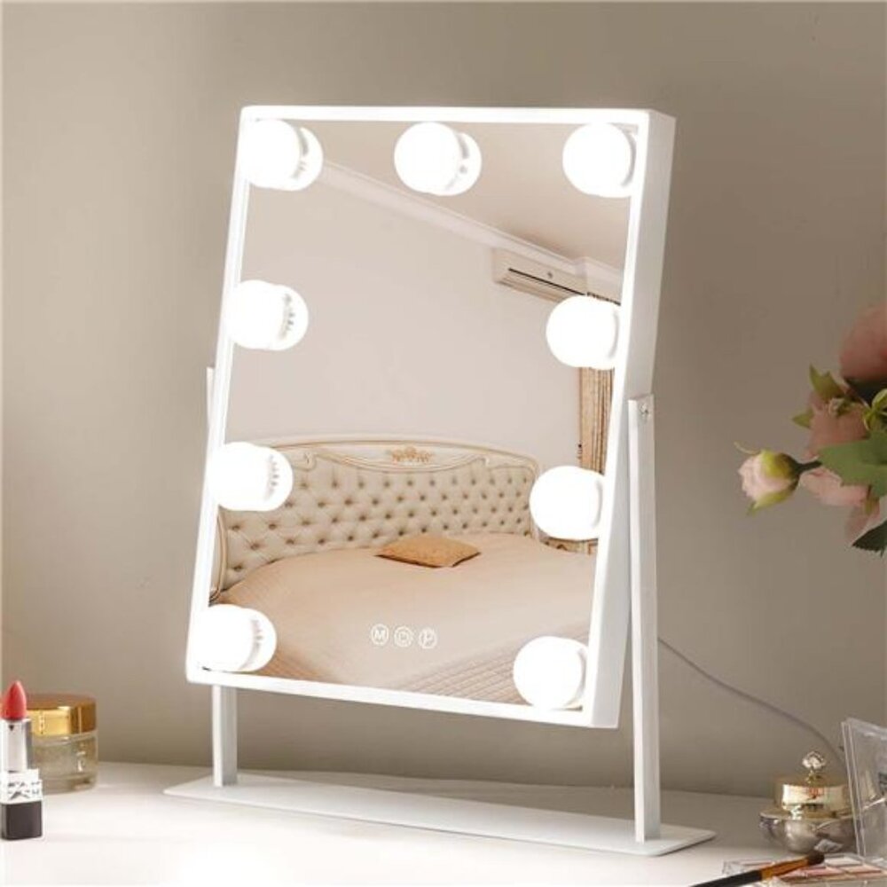 Vanity Mirror with Lights Hollywood Lighted Makeup Mirror with 9 Dimmable Bulbs
